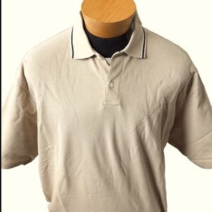 Haggar Cool 18 tan golf polo shirt size XL